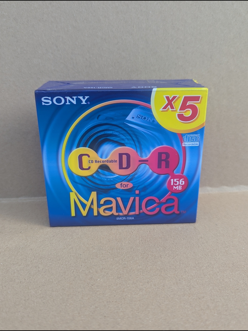 Sony Mavica CD-R 156MB 8cm Mini Discs 5 Pack Sealed 5MCR-156A Vintage Camera